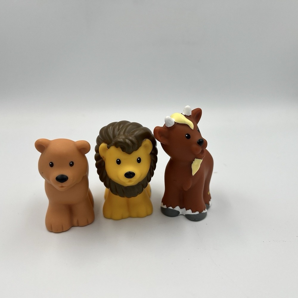 Fisher Price Little People Set of 3 Lion Lioness Billy Goat Noahs Ark Animals